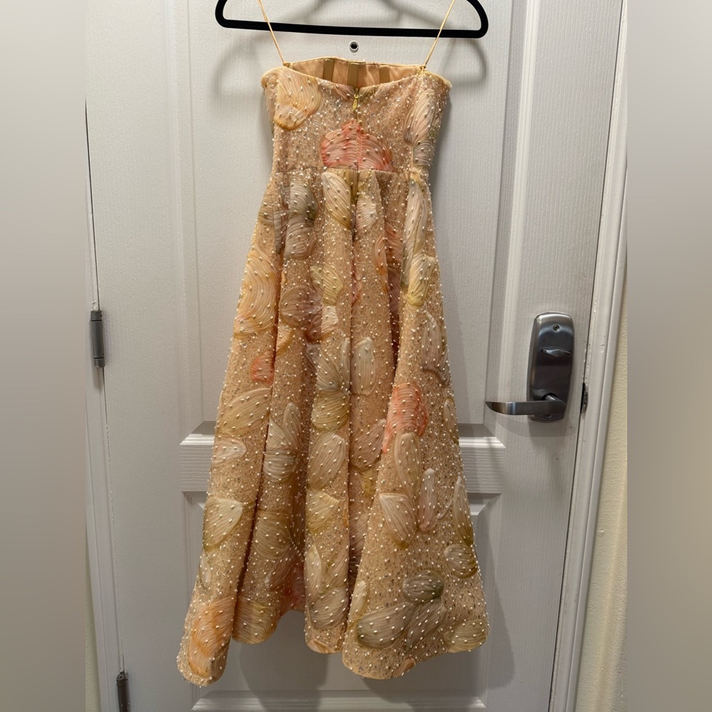 HELSI Vivi Strapless Cocktail Midi Dress With  embellishments Size XS Preloved - Picture 3 of 6